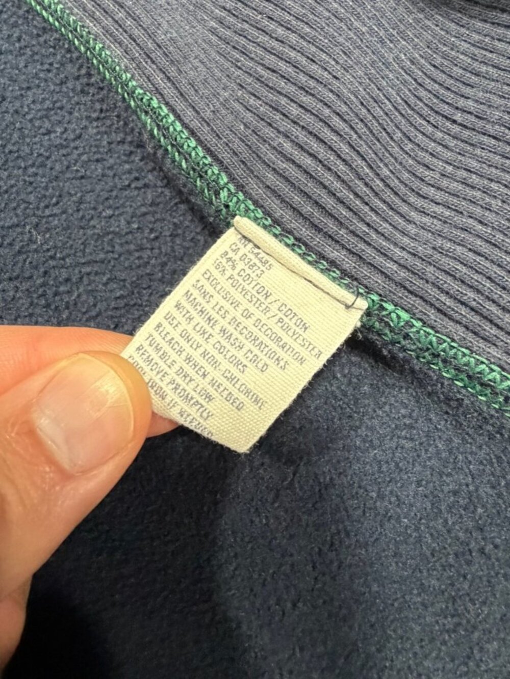 Vintage Y2K American Eagle Hoodie Mens Medium Blue Fleece Full Zip AE NY Graphic - Picture 6 of 10